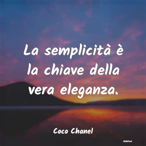 la semplicità è la chiave della vera eleganza